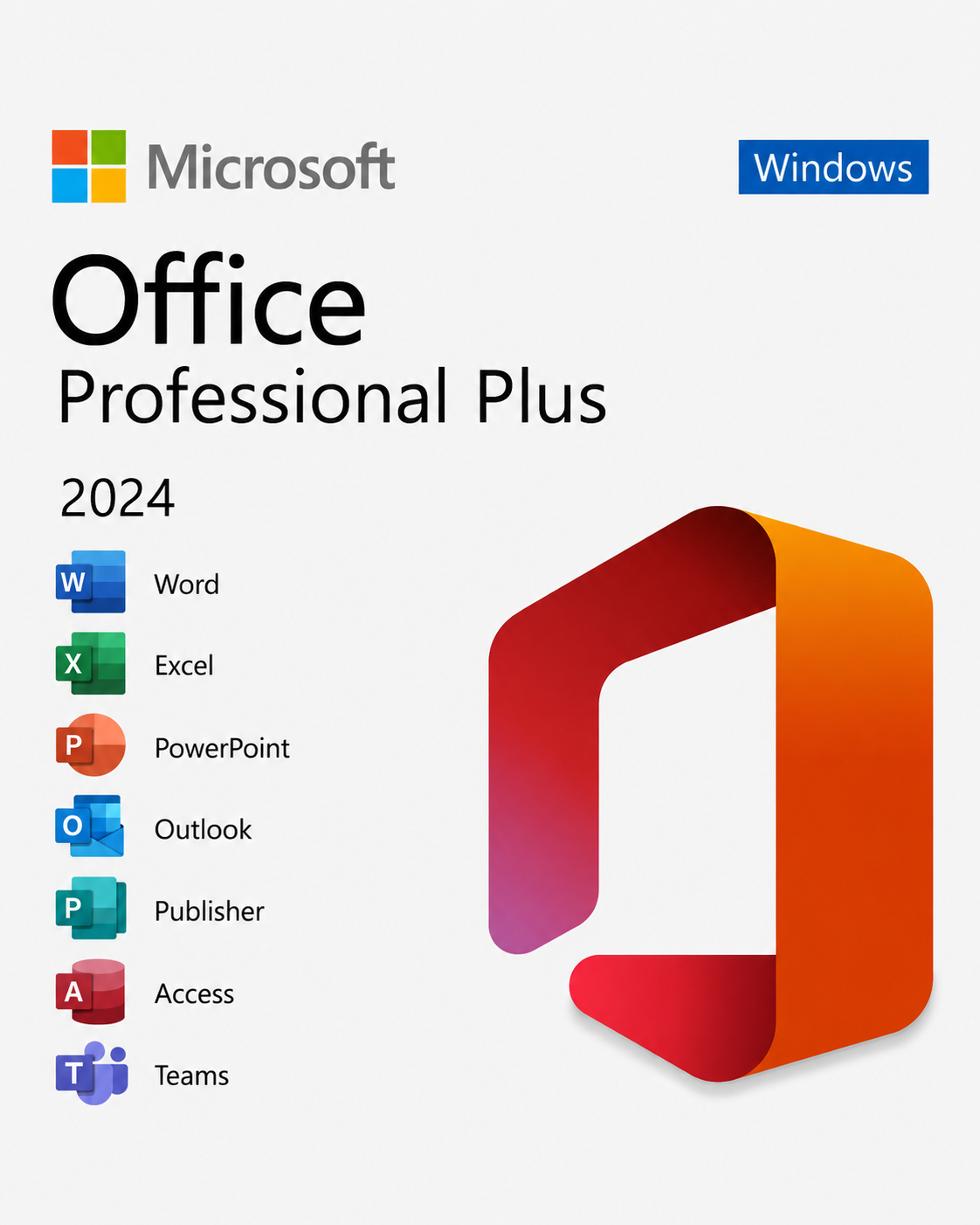 Licencia Microsoft Office Professional Plus 2024 para 1 Dispositivo Windows