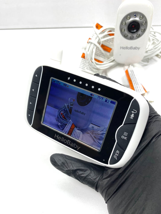 Monitor de Bebé HelloBaby HB32RX 3.2" LCD c/ 2 Cámaras Visión Nocturna y Audio Bidireccional