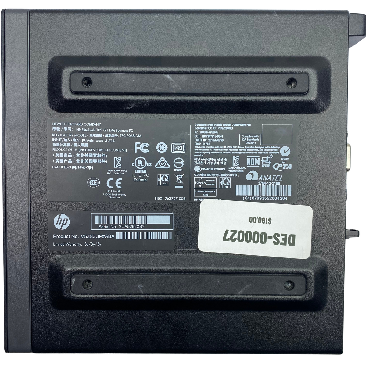 Desktop HP EliteDesk 705 G1 A8 16GB DDR3 250GB SSD WINDOWS11 c/ adaptador