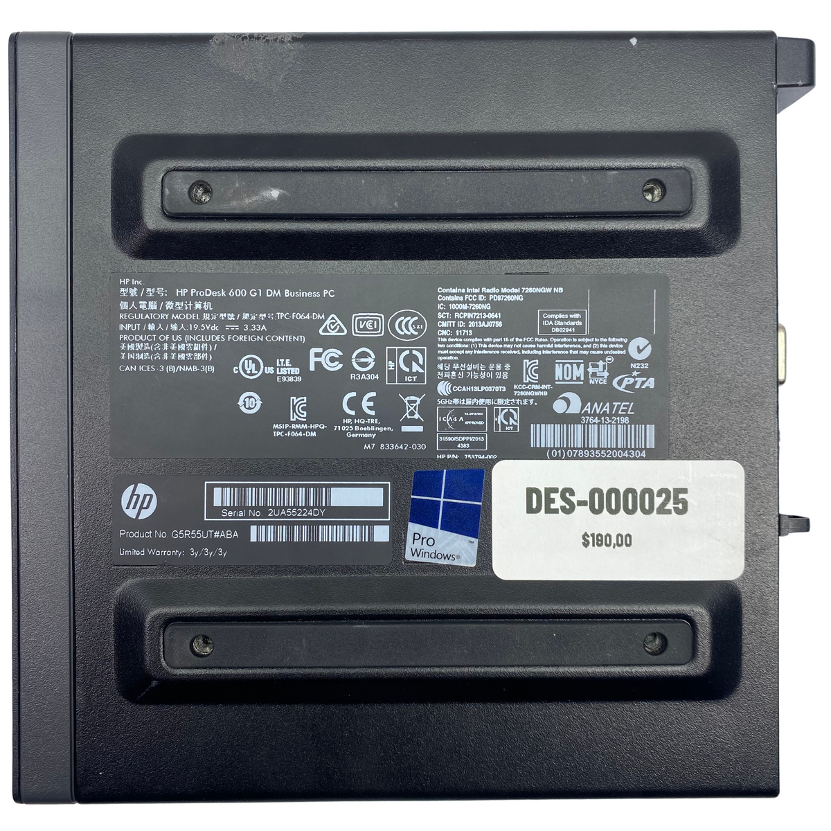 Desktop HP ProDesk 600 G1 i5-4590T 16GB DDR3 120GB SSD WINDOWS 11 PRO c/ adaptador