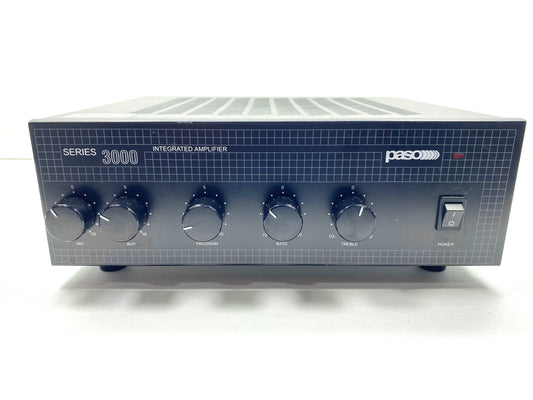 Amplificador Paging PASO Aiphone T3130BGM 30W RMS 4 Canales c/ Cable Auxiliar