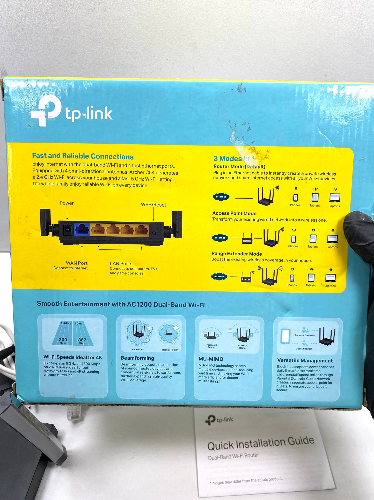 Router WiFi TP-Link AC1200 Dual Band c/ Caja