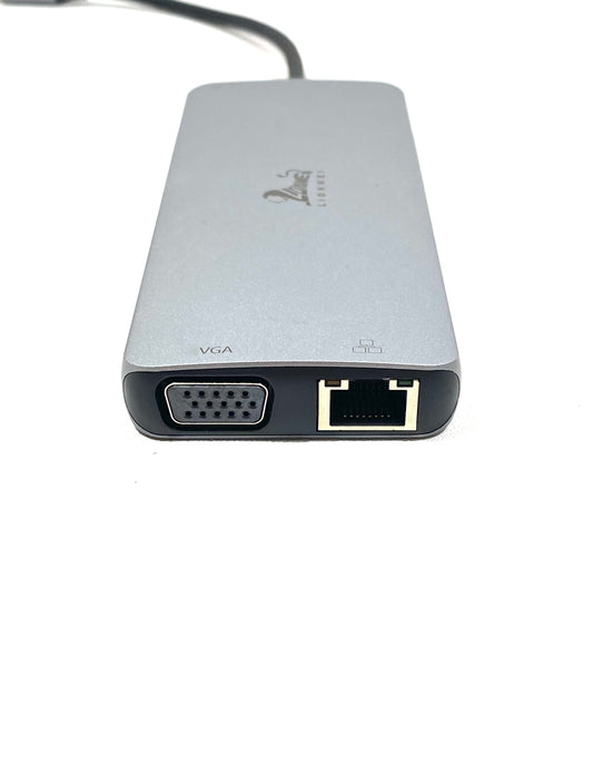 Docking Station USB-C Lionwei 12 en 1 HDMI VGA RJ45