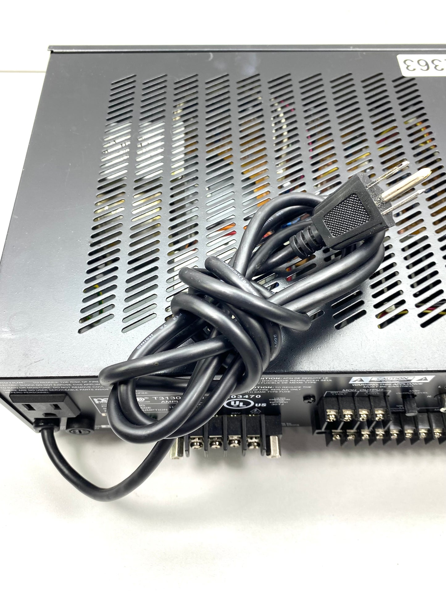 Amplificador Paging PASO Aiphone T3130BGM 30W RMS 4 Canales c/ Cable Auxiliar