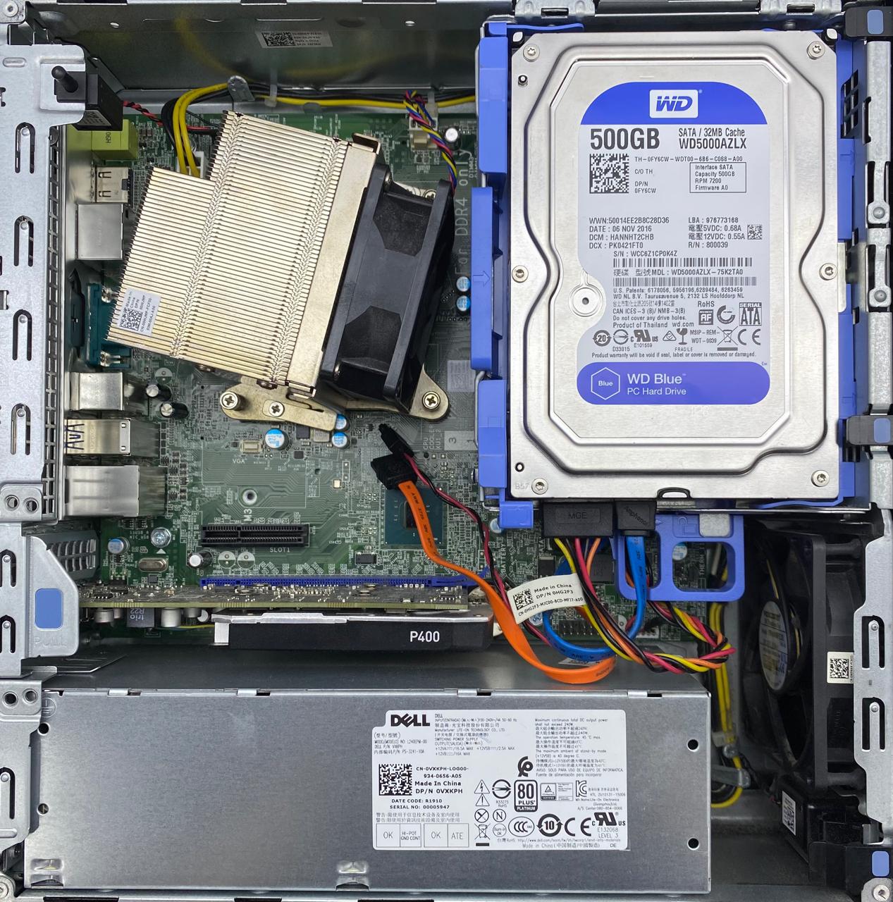 Desktop Dell Precision 3420 Xeon E3-1225 v5 32GB RAM 256GB NVMe SSD + 500GB HDD WIN 11 c/cargador