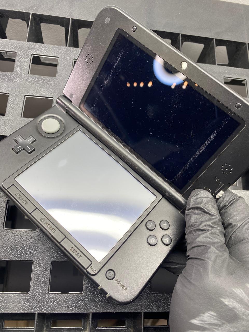 Nintendo 3DS XL Azul Negro SPR-001 Portátil W/ Cargador y Lápiz
