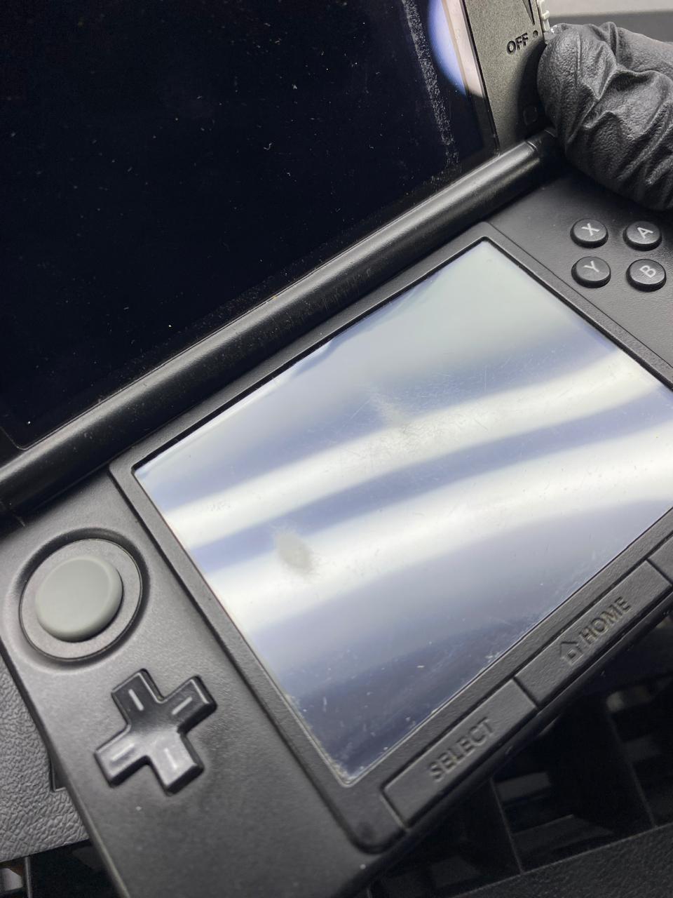Nintendo 3DS XL Azul Negro SPR-001 Portátil W/ Cargador y Lápiz