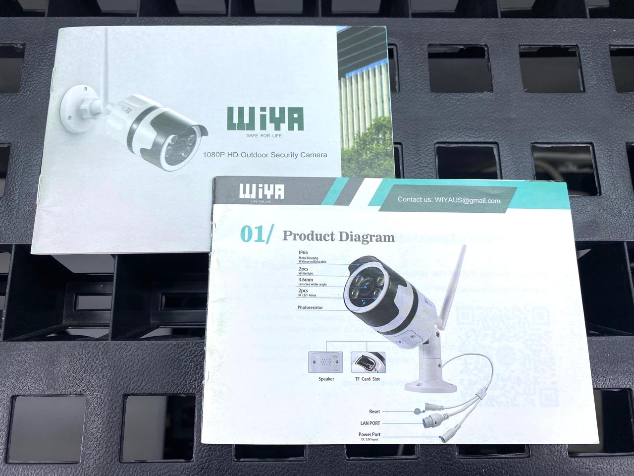 Set de 2 Cámaras Seguridad Exterior WiYA 1080p Visión Nocturna Audio Bidireccional