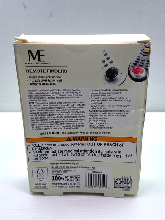 Buscador de Controles Remotos ME Remote Finder c/ Baterías Incluidas (2 Unidades)