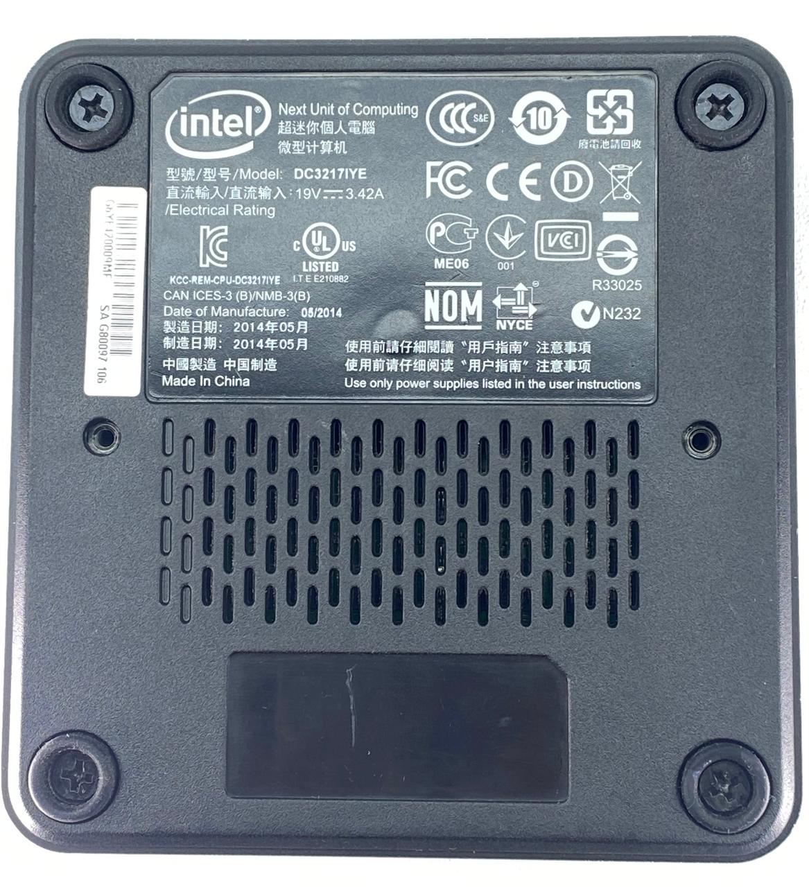Desktop Intel NUC Mini I3-3217U Core i3-3217U 16GB RAM DDR3 250GB SSD WINDOWS 11 PRO c/ adaptador