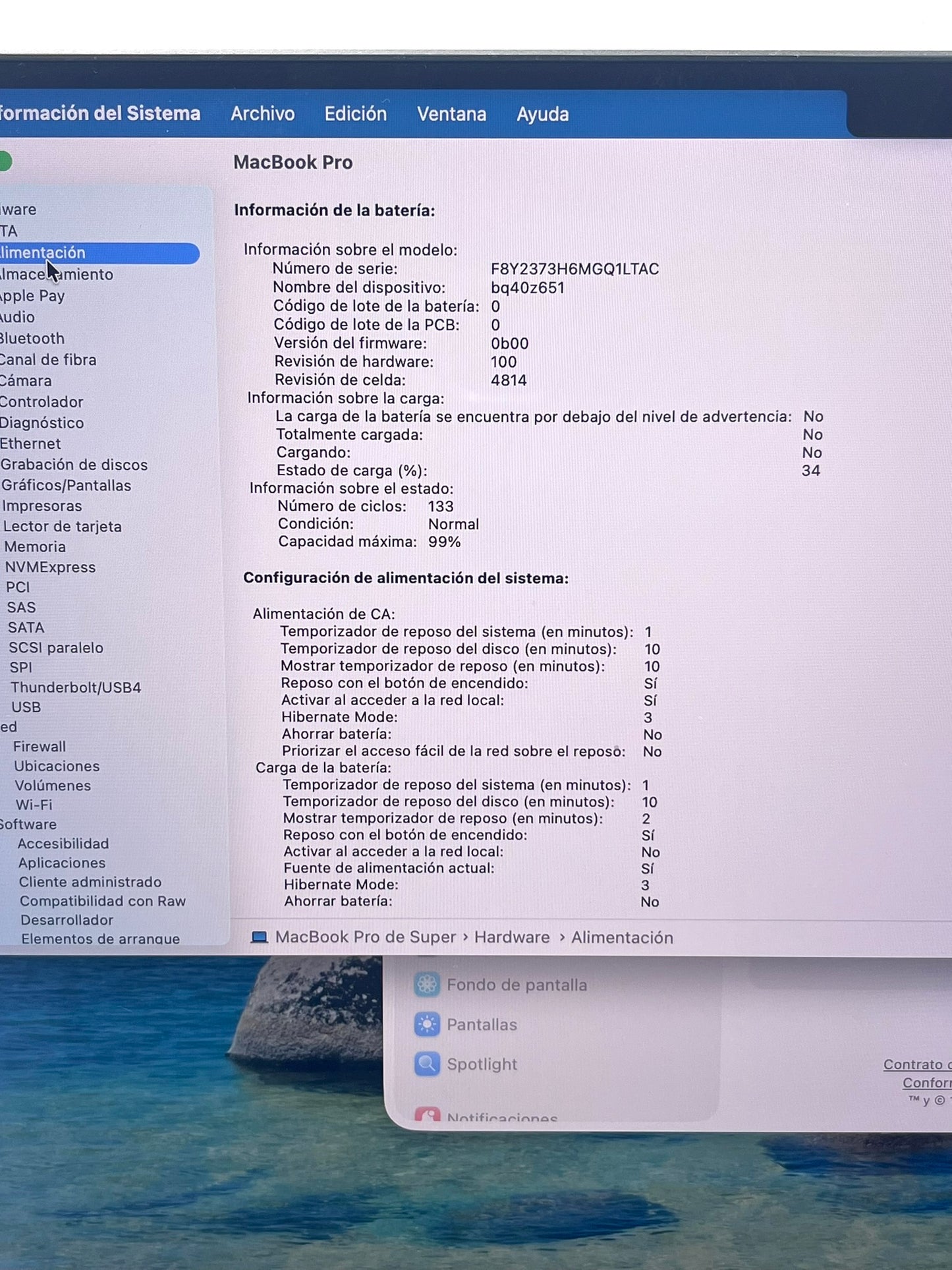 Laptop Apple MacBook M2 Pro 14.2" 3024x1964 (2K) 16GB RAM LPDDR5 512GB SSD macOS TAHOE c/ cargador