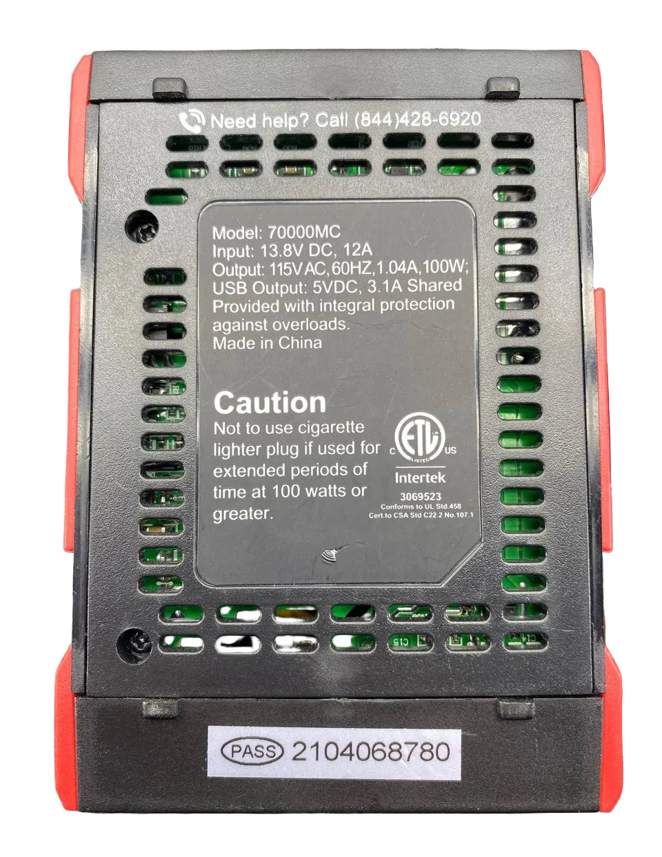 Intertek EverStart 70000MC 100W Vehicle Power Inverter AC/DC