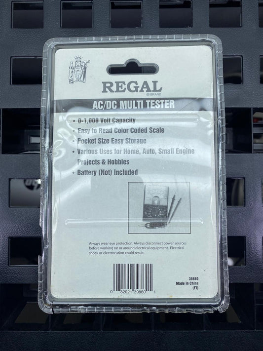 Multímetro Analógico Regal 39860 con Aguja para Voltaje y Corriente