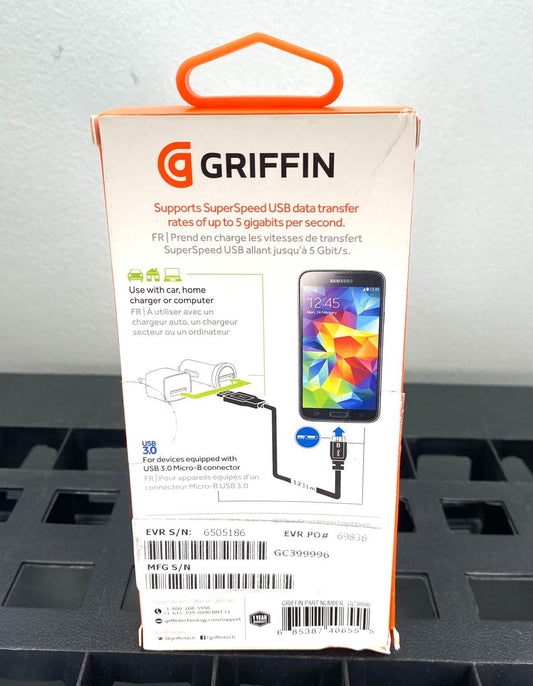 Cable Griffin GC39996 USB 3.0 Micro B Original Carga y Datos 5 Gbps