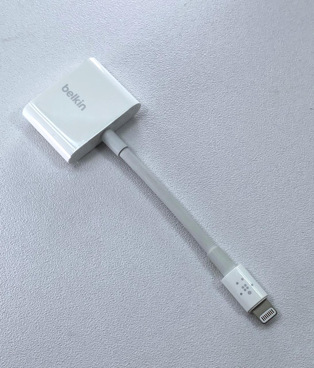 Adaptador Lightning a Doble Lightning Belkin c/ Audio y Carga