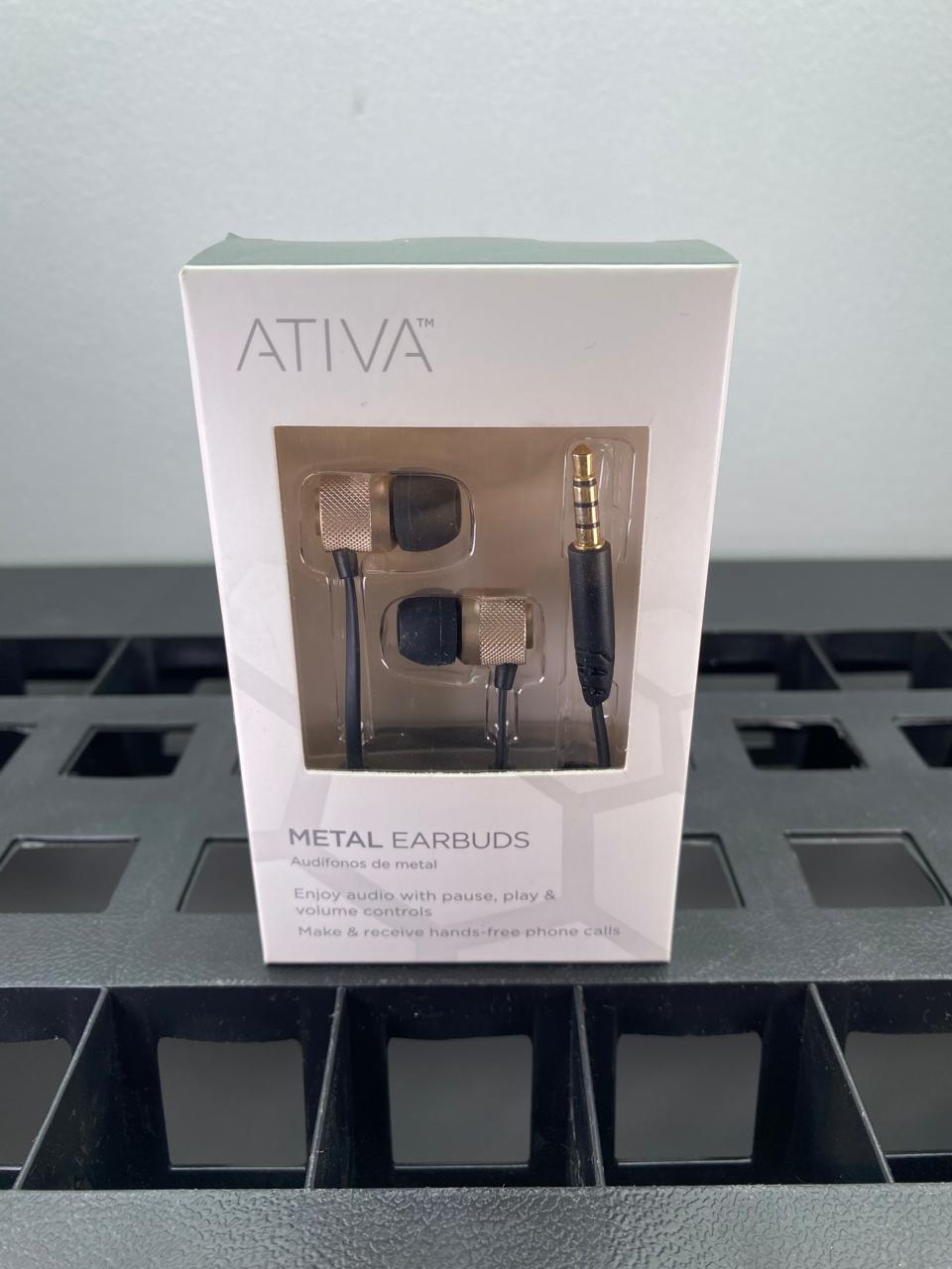 Audífonos ATIVA Metal Earbuds