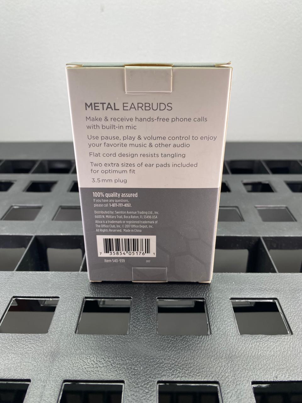 Audífonos ATIVA Metal Earbuds