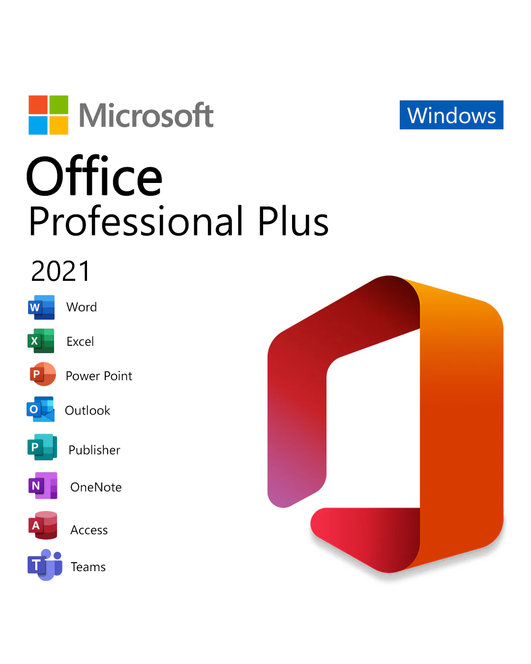Licencia Microsoft Office Professional Plus 2021 para 1 Dispositivo Windows