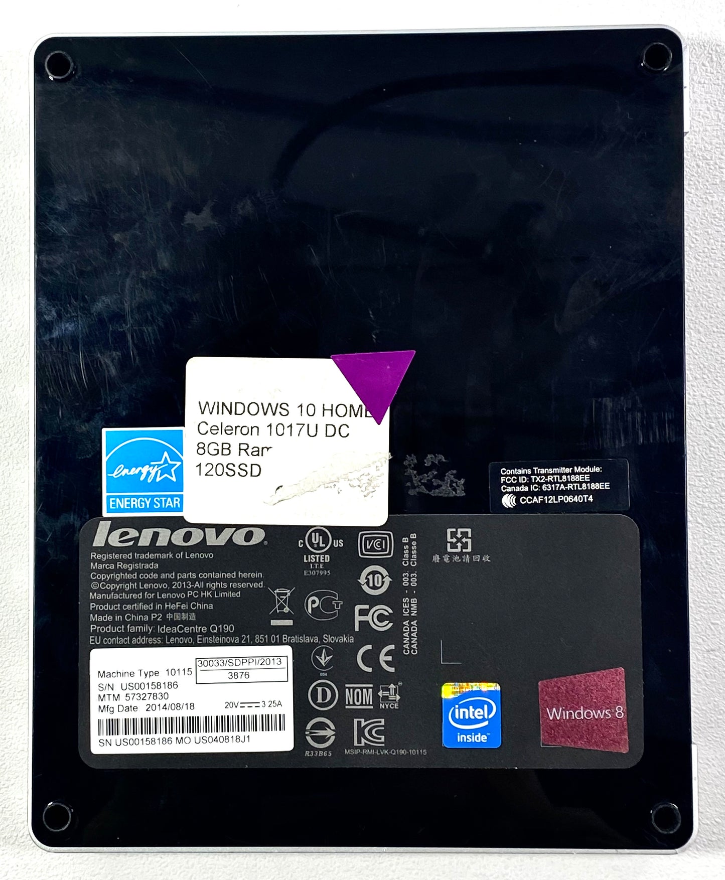 Desktop Lenovo Q190 Celeron 1017U 8GB RAM 120GB SSD LINUX MINT c/ adaptador