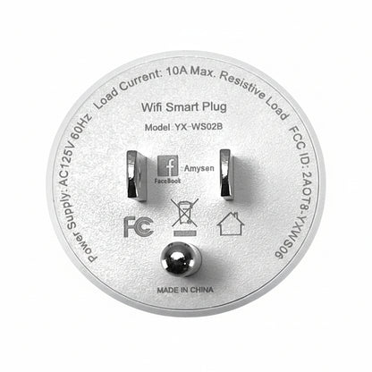 Enchufe Inteligente WiFi Amysen YX-WS02B