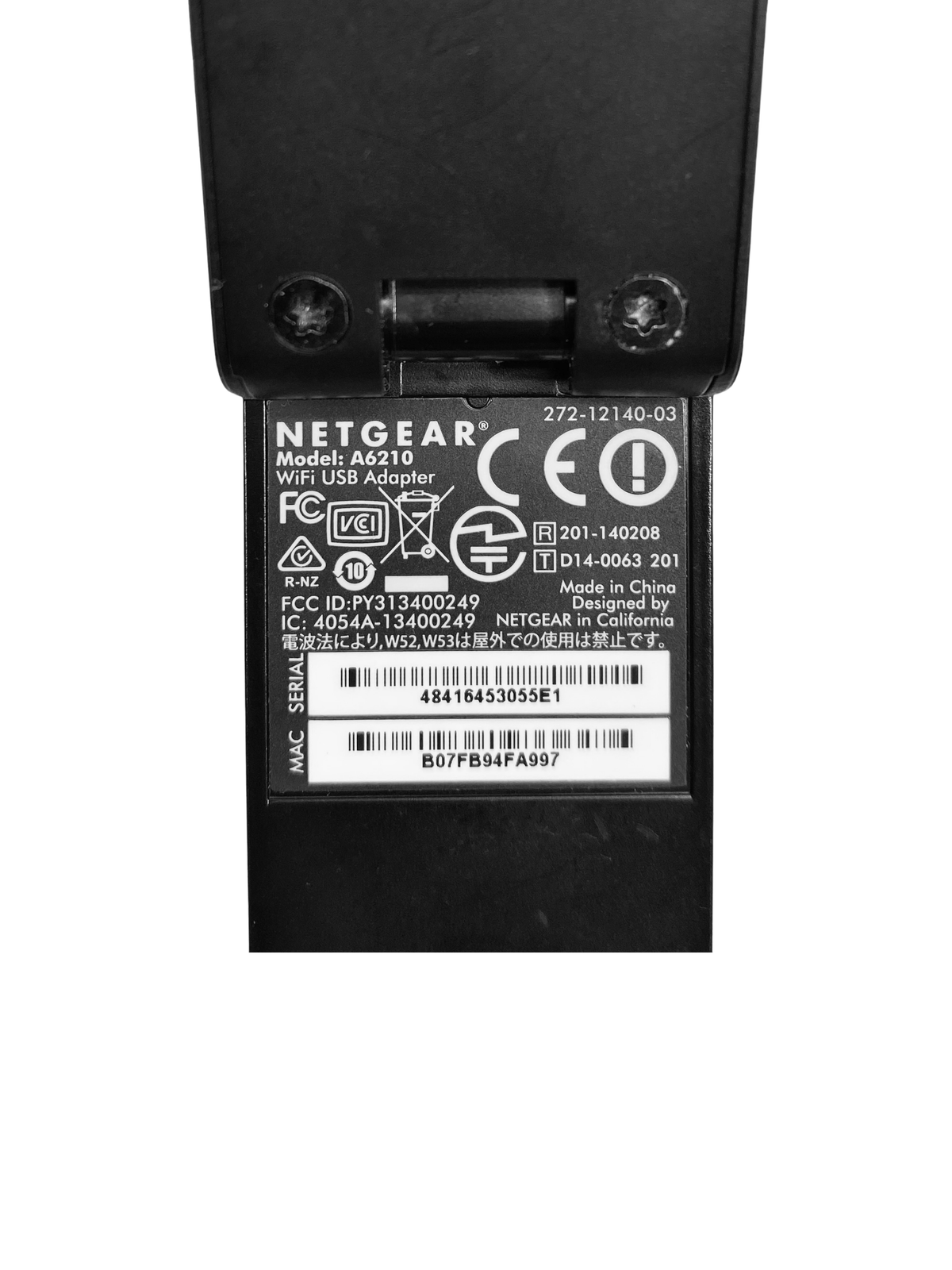 Adaptador Wi-Fi Netgear A6210 USB 3.0 AC1200 Dual Band