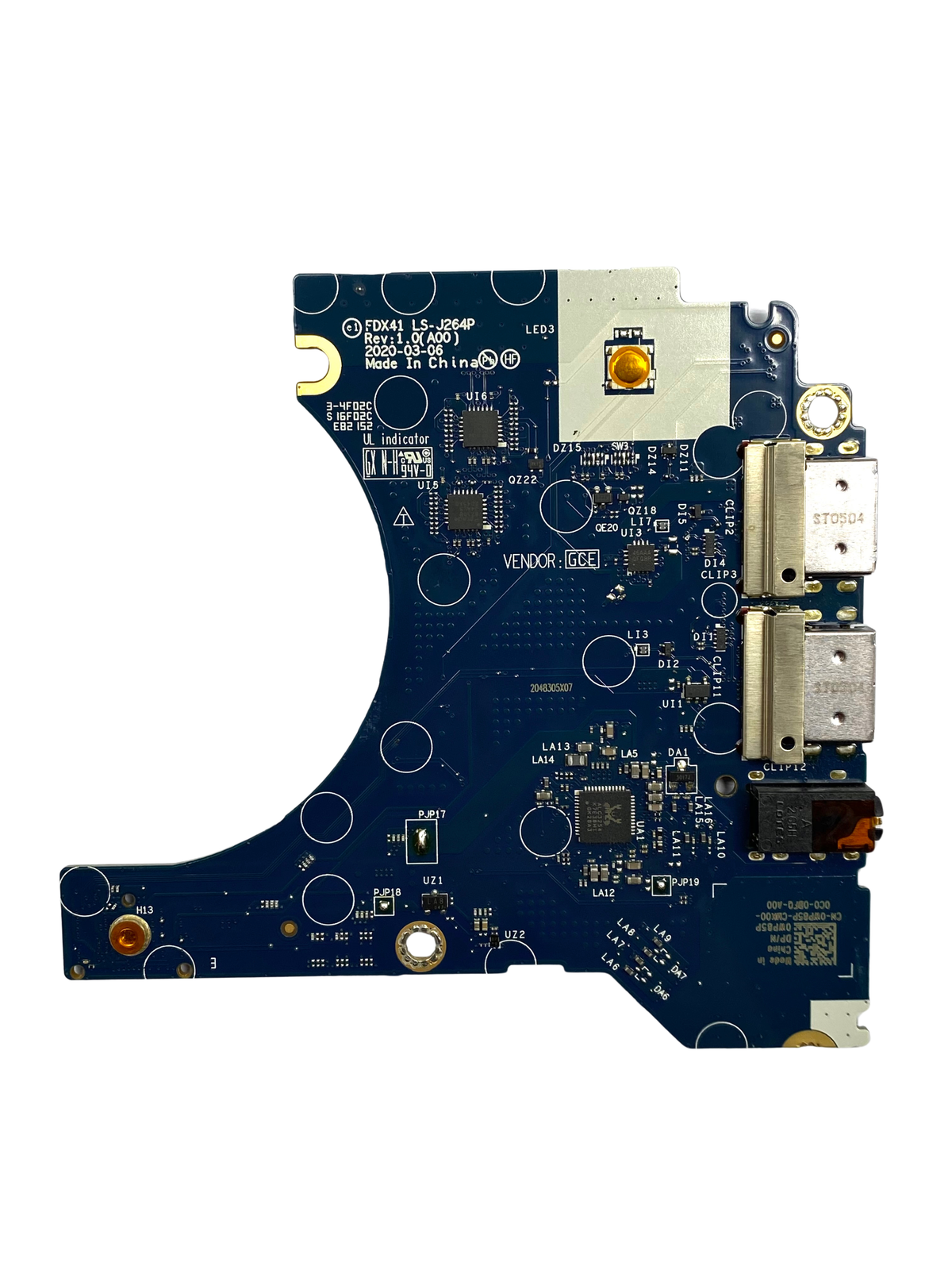 Placa USB Audio y Botón Encendido Dell WP85P LS-J264P para Latitude 7410