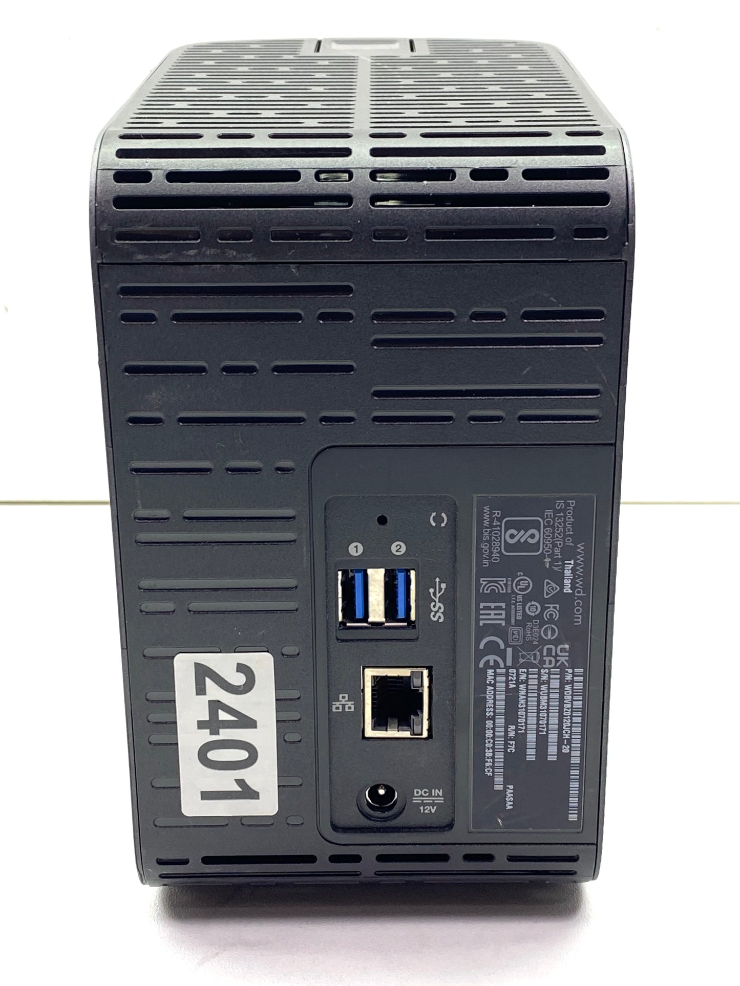 Servidor NAS Western Digital My Cloud EX2 Ultra 12TB (2x6TB) Gigabit c/ Fuente y Cable Ethernet