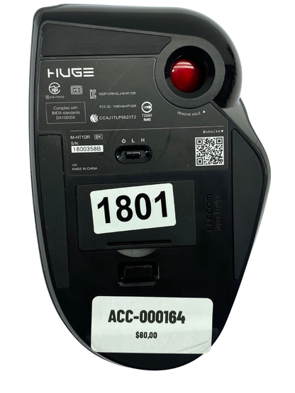 Trackball Inalámbrico ELECOM HUGE M-HT1DRBK c/ dongle