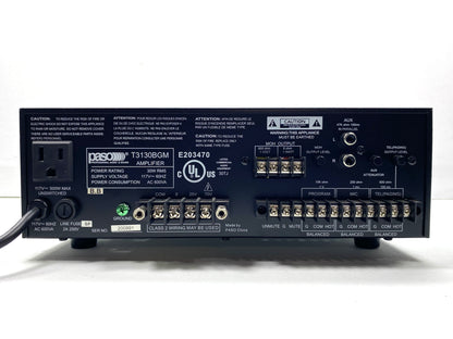 Amplificador Paging PASO Aiphone T3130BGM 30W RMS 4 Canales c/ Cable Auxiliar