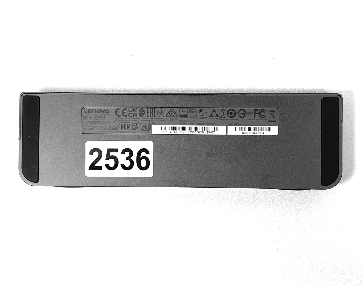 Dock USB-C Lenovo Mini Dock 40AU L01UD033-CS-H