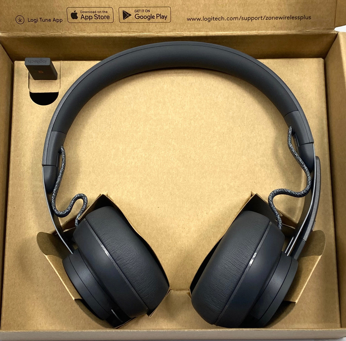 Audífonos Logitech Zone Wireless Plus A00082 Bluetooth c/ cable y caja