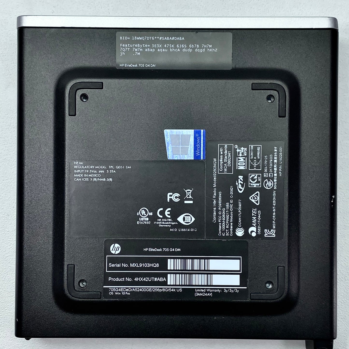 Desktop HP EliteDesk 705 G4  Ryzen 5 2400GE 16GB RAM DDR4 128GB SSD WINDOWS 11 PRO c/ adaptador