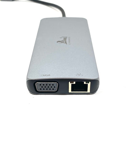 Docking Station USB-C Lionwei 12 en 1 HDMI VGA RJ45
