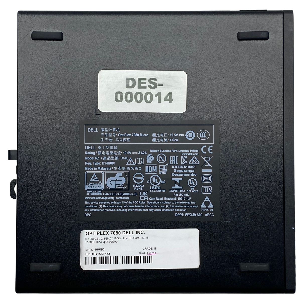 Desktop Dell OptiPlex 7080 USFF i5-10500T 16GB 256GB SSD WINDOWS 11 PRO c/ adaptador