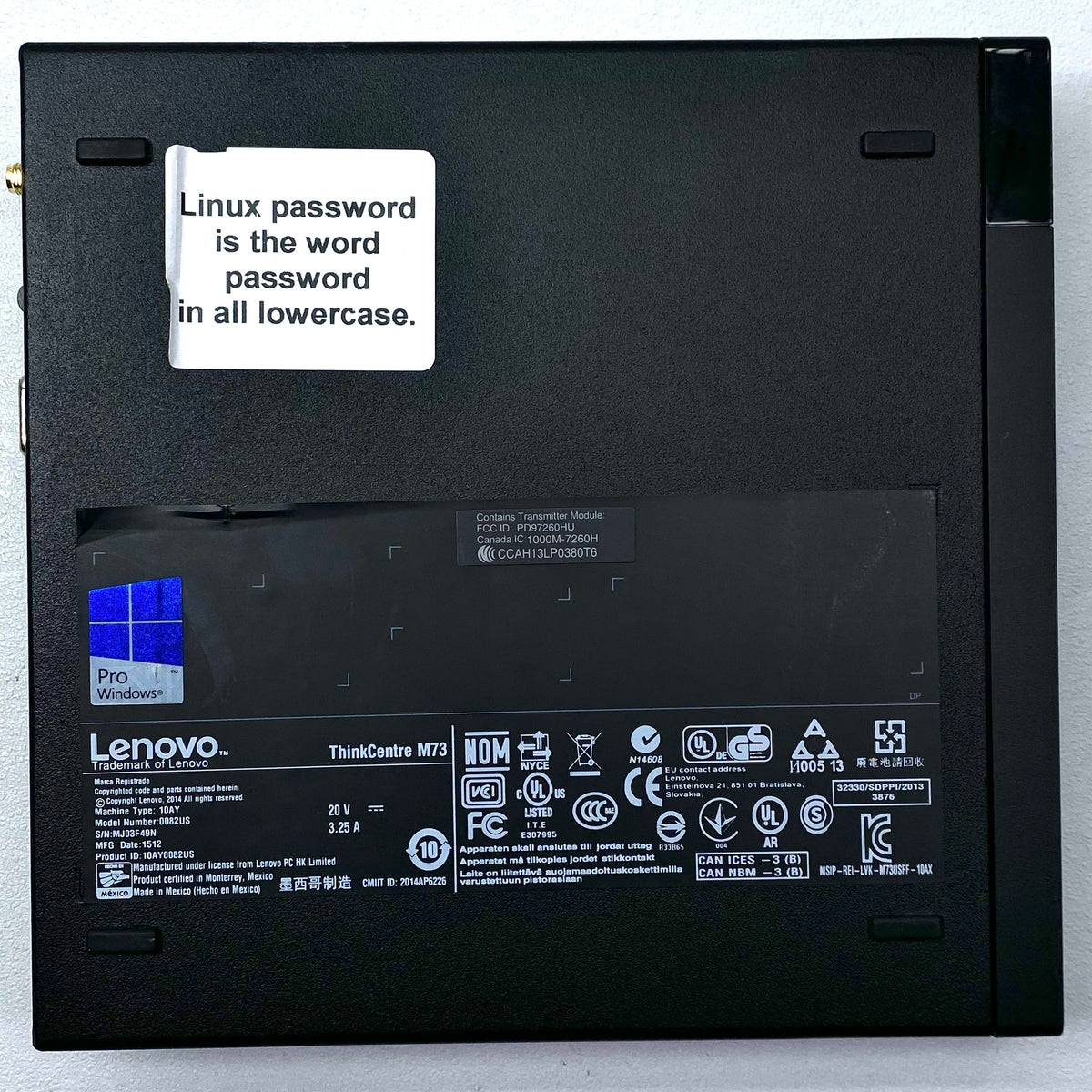 Desktop Lenovo ThinkCentre M73 i3-4150 8GB 120GB SSD LINUX MINT c/ adaptador
