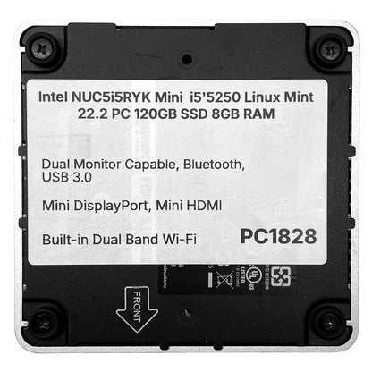 Desktop Intel NUC5i5RYK i5-5250U 8GB 120GB SSD LINUX MINT c/ adaptador