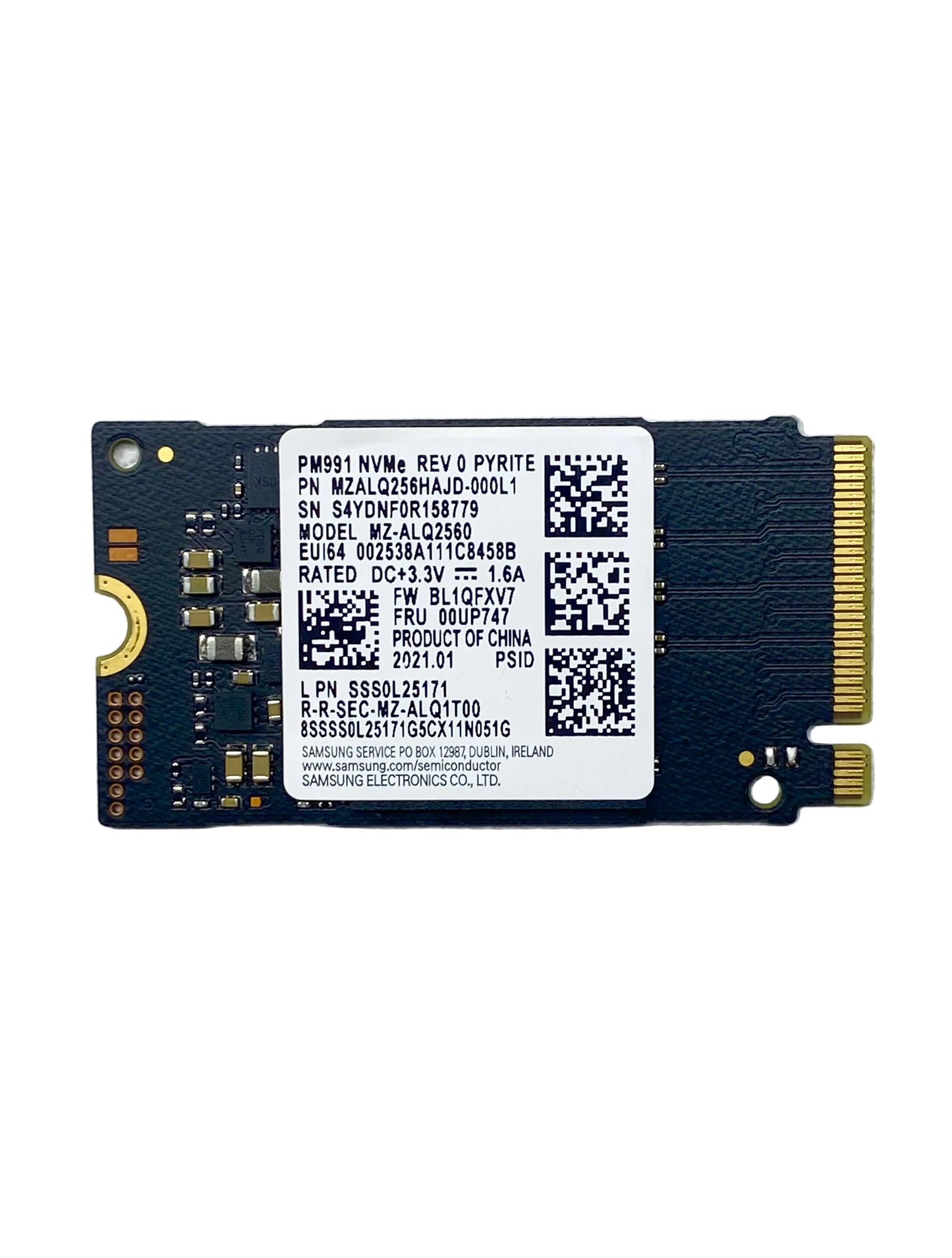Disco Duro Sólido Samsung 256GB M.2 2242 NVMe Gen3x4