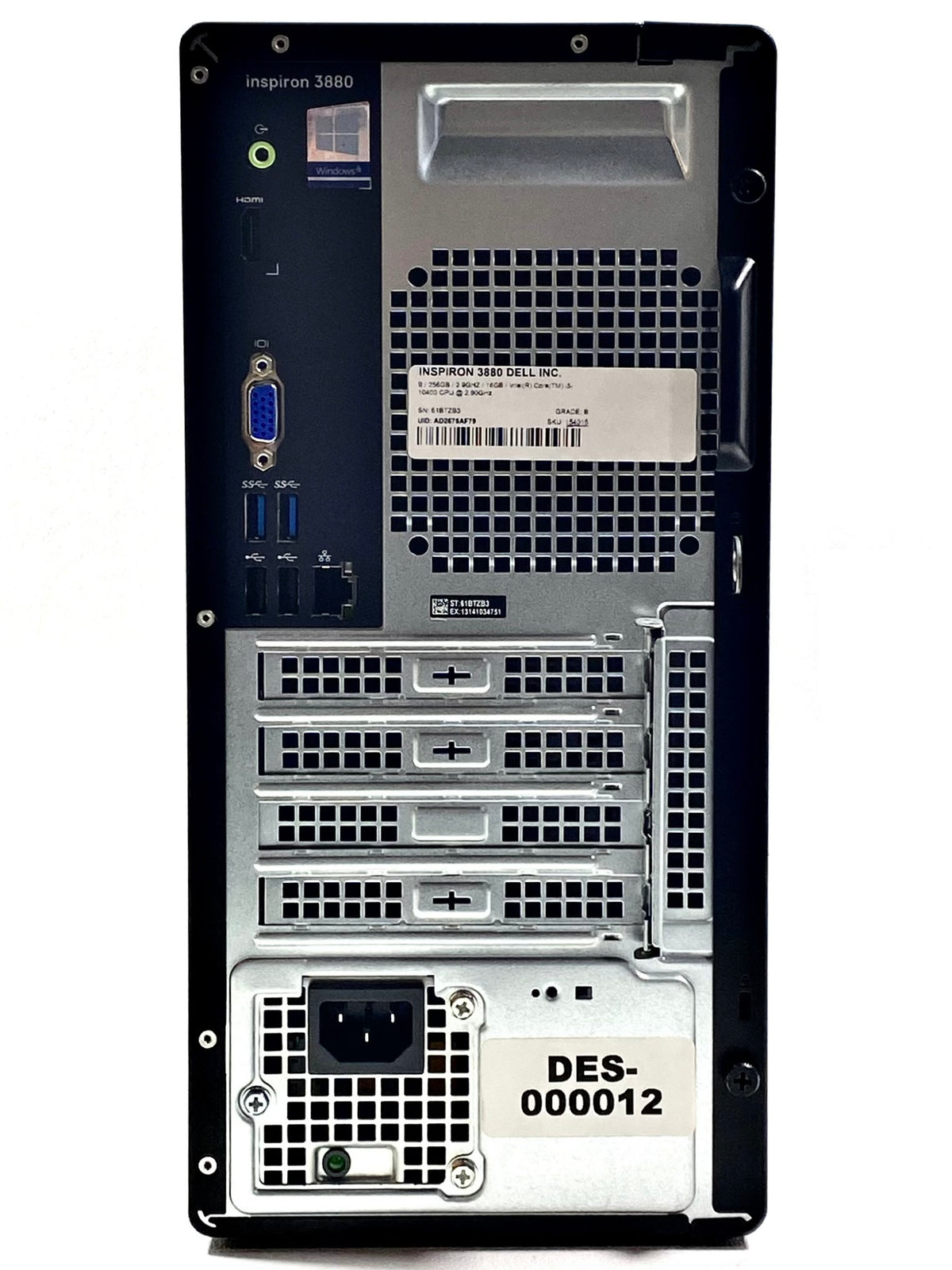 Desktop Dell Inspiron 3880 Mini Tower i5-10400 16GB 256GB SSD WINDOWS 11 PRO c/ cable