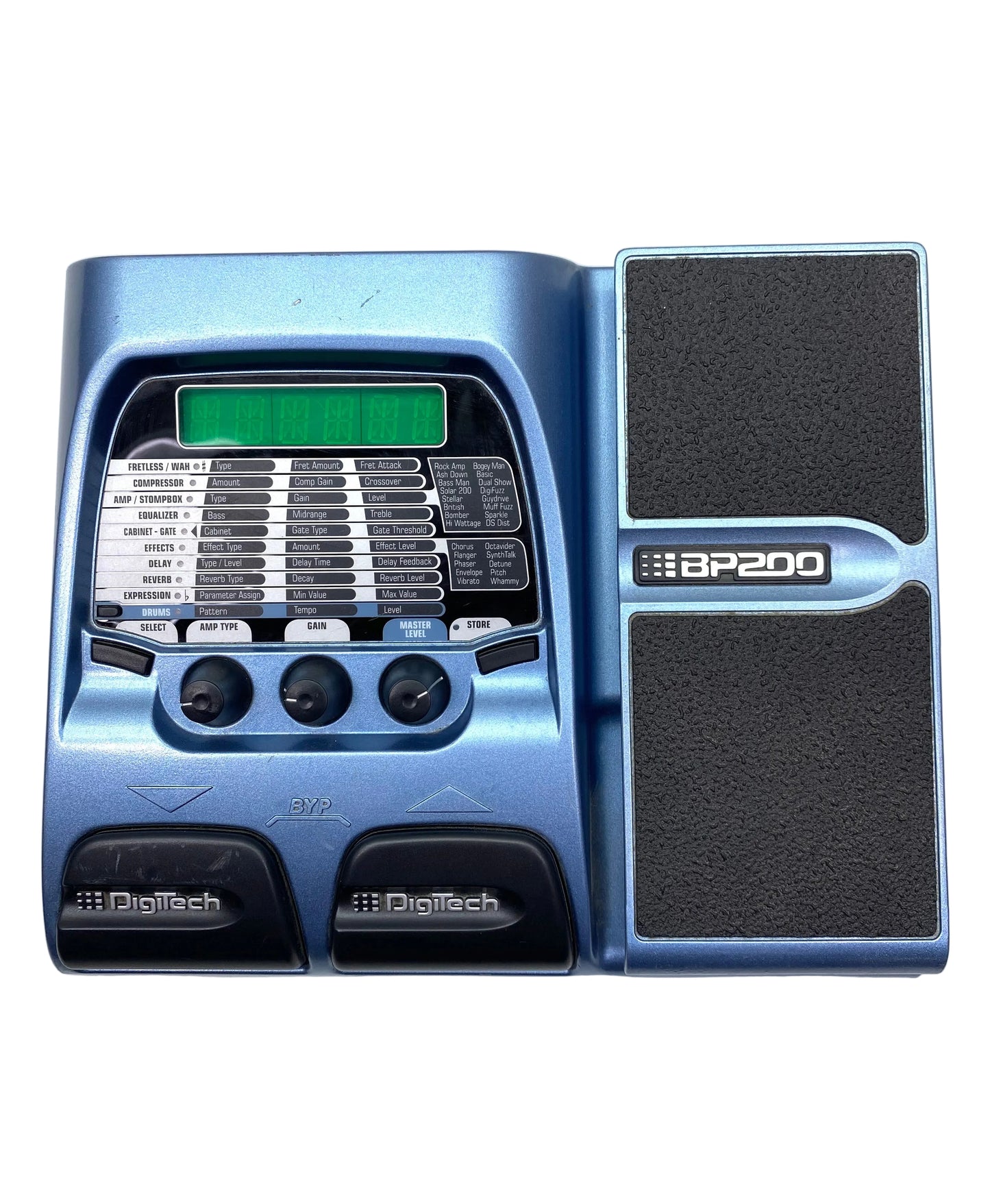 Pedal Multiefectos Digitech BP200 para Bajo Eléctrico c/ Adaptador