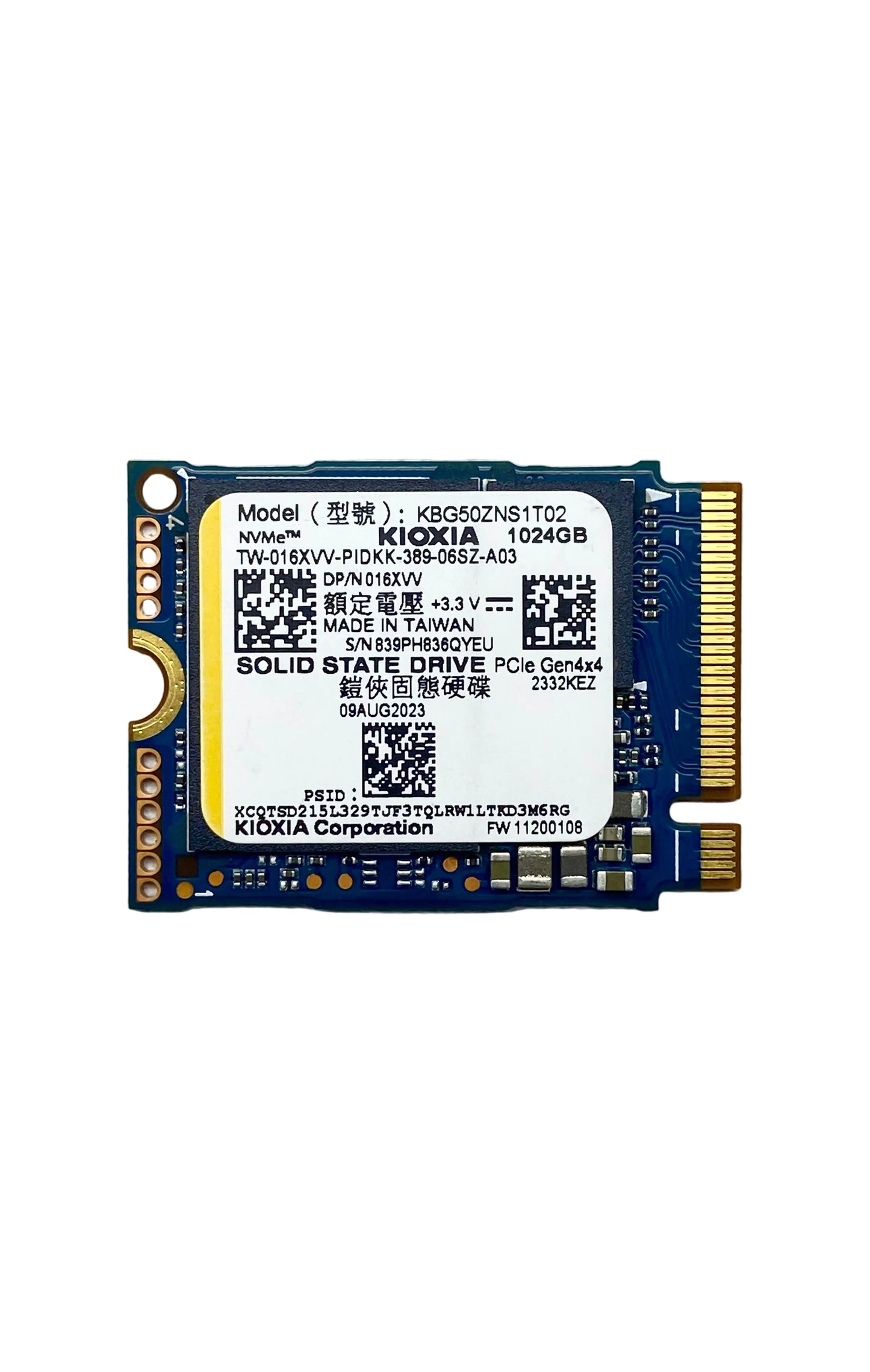 Disco Duro Sólido Kioxia 1TB M.2 2230 NVMe PCIe Gen4x4