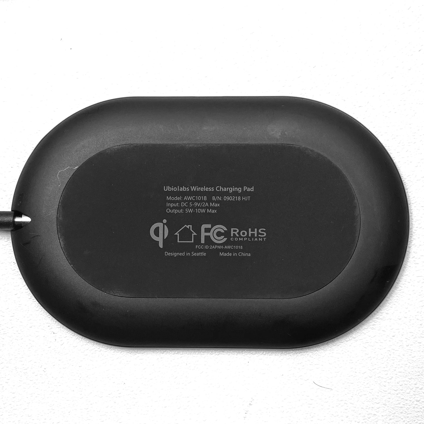 Cargador Inalámbrico Ubiolabs AWC1018 Qi 10W