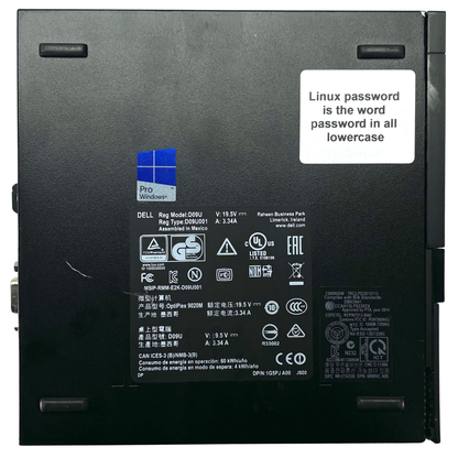 Desktop Dell OptiPlex 9020 USFF i5-4590T 8GB 120GB SSD LINUX MINT c/ adaptador