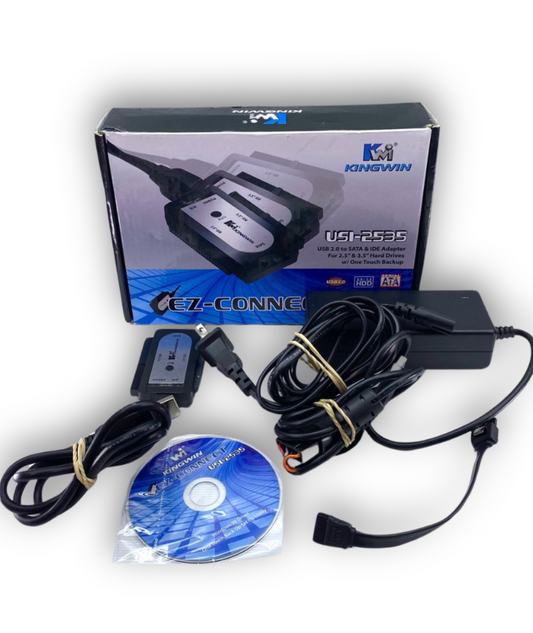 Lector Externo KingWin EZ-Connect USI-2535 USB 2.0 a SATA / IDE c/ Adaptador y CD