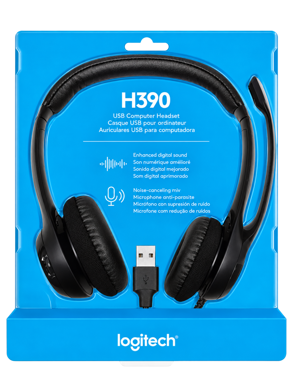 Audífonos Logitech H390 USB-A c/ micrófono Nuevos