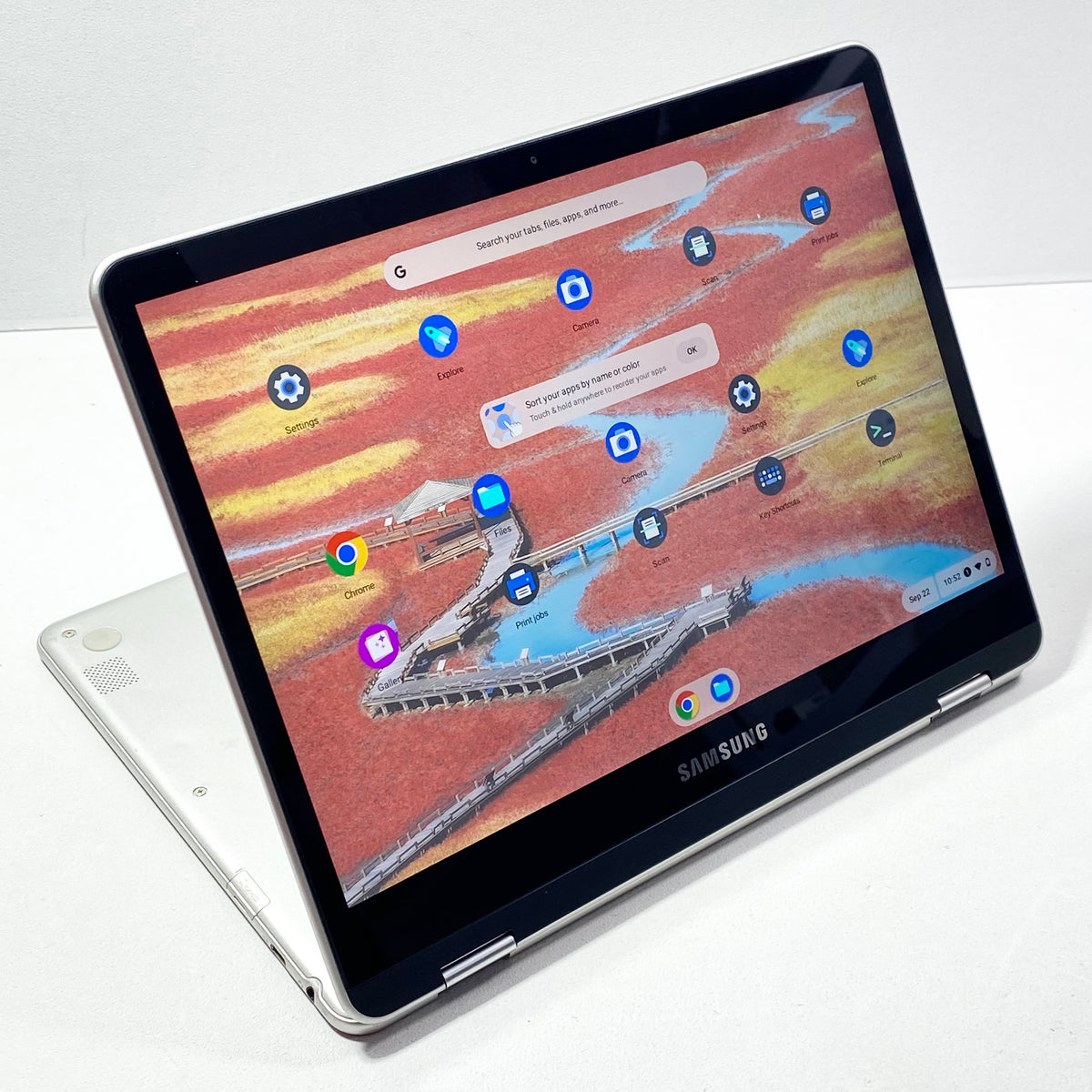 Laptop Samsung Chromebook Plus XE513C24 12.3" QHD Táctil Rockchip 4GB 32GB CHROMEOS c/ cargador