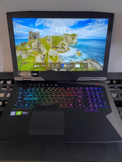 Laptop ASUS ROG G703GX 17.3" 1920x1080 (FHD) Core i9-8950HK 32GB RAM DDR4 512GB NVMe SSD + 1TB HDD WINDOWS 11 PRO c/ cargador