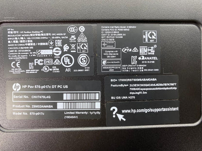 Desktop HP Pavilion 570-p017c MT Core i5-7400 32GB RAM DDR4 512GB M.2 SSD + 1TB HDD WINDOWS 11 PRO c/ adaptador