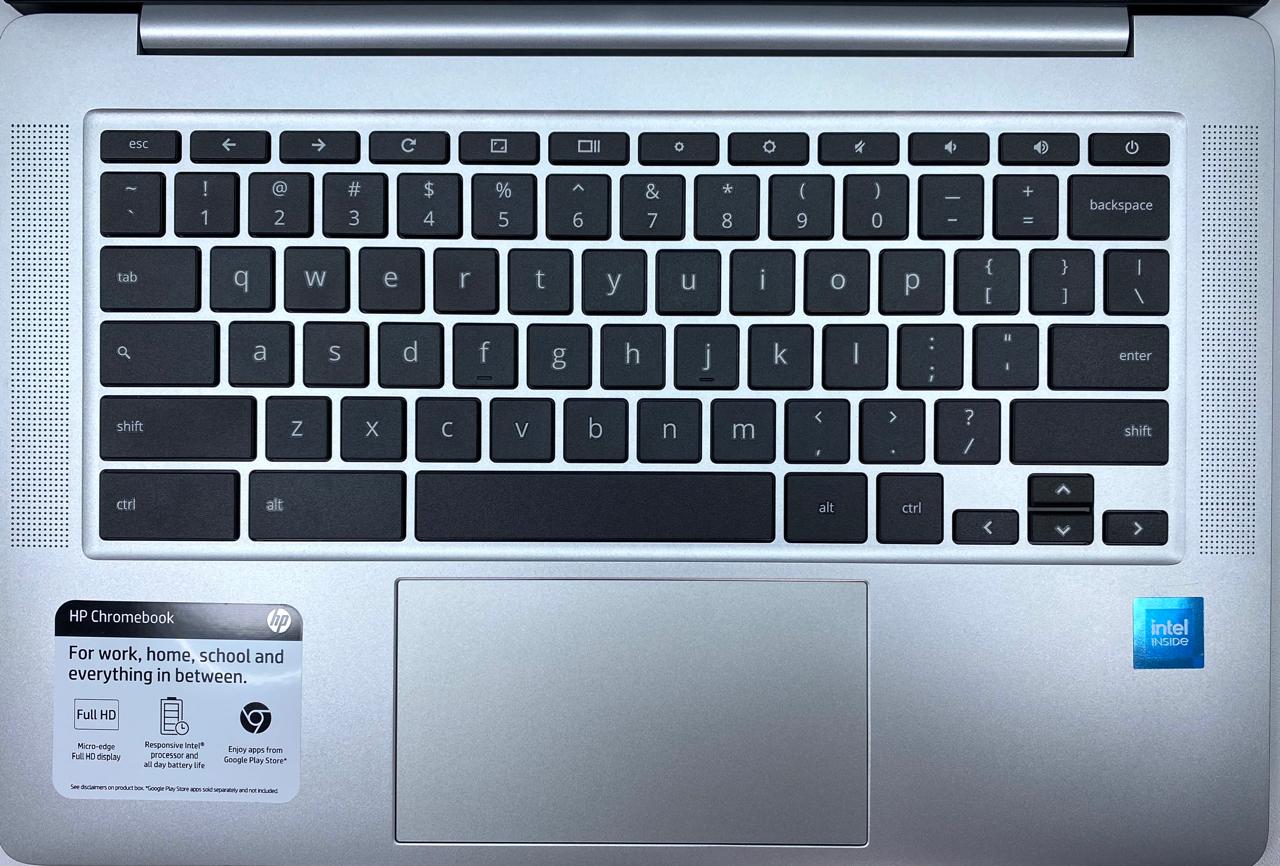 Laptop HP Chromebook 14a-na1043cl 14" 1366x768 (HD) Celeron N4500 4GB RAM LPDDR4x 64GB eMMC CHROME OS c/ cargador
