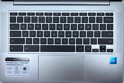 Laptop HP Chromebook 14a-na1043cl 14" 1366x768 (HD) Celeron N4500 4GB RAM LPDDR4x 64GB eMMC CHROME OS c/ cargador
