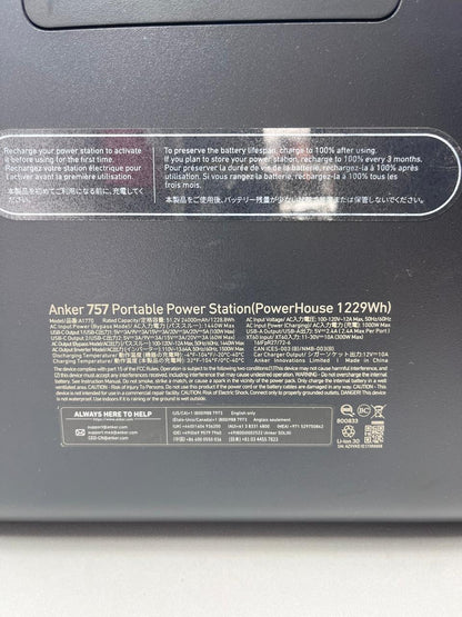 Estación de Energía Portátil Anker SOLIX F1200 1229Wh 1800W Open Box
